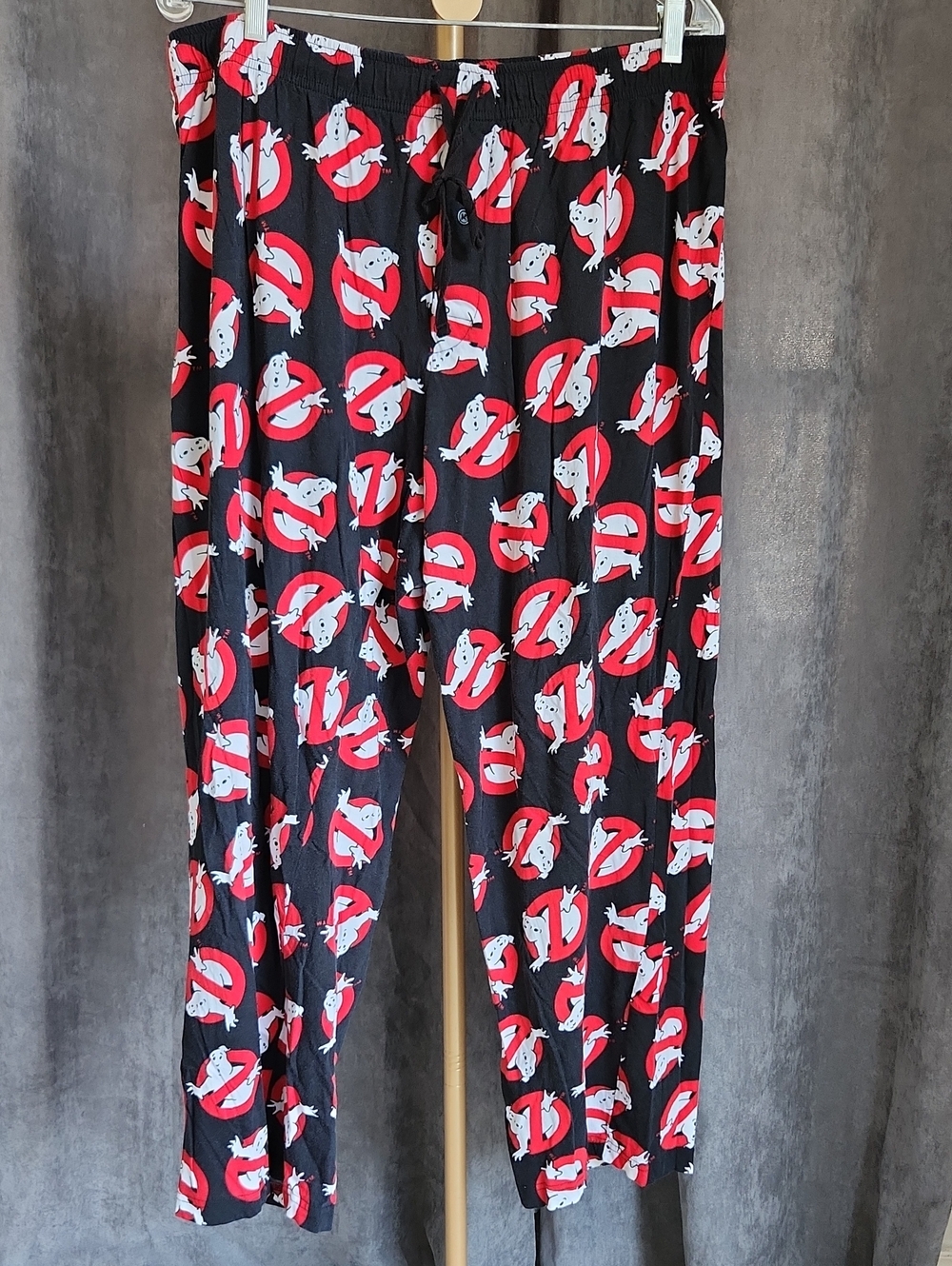 Ghostbusters Logo Lounge Pants - Black & Red Print